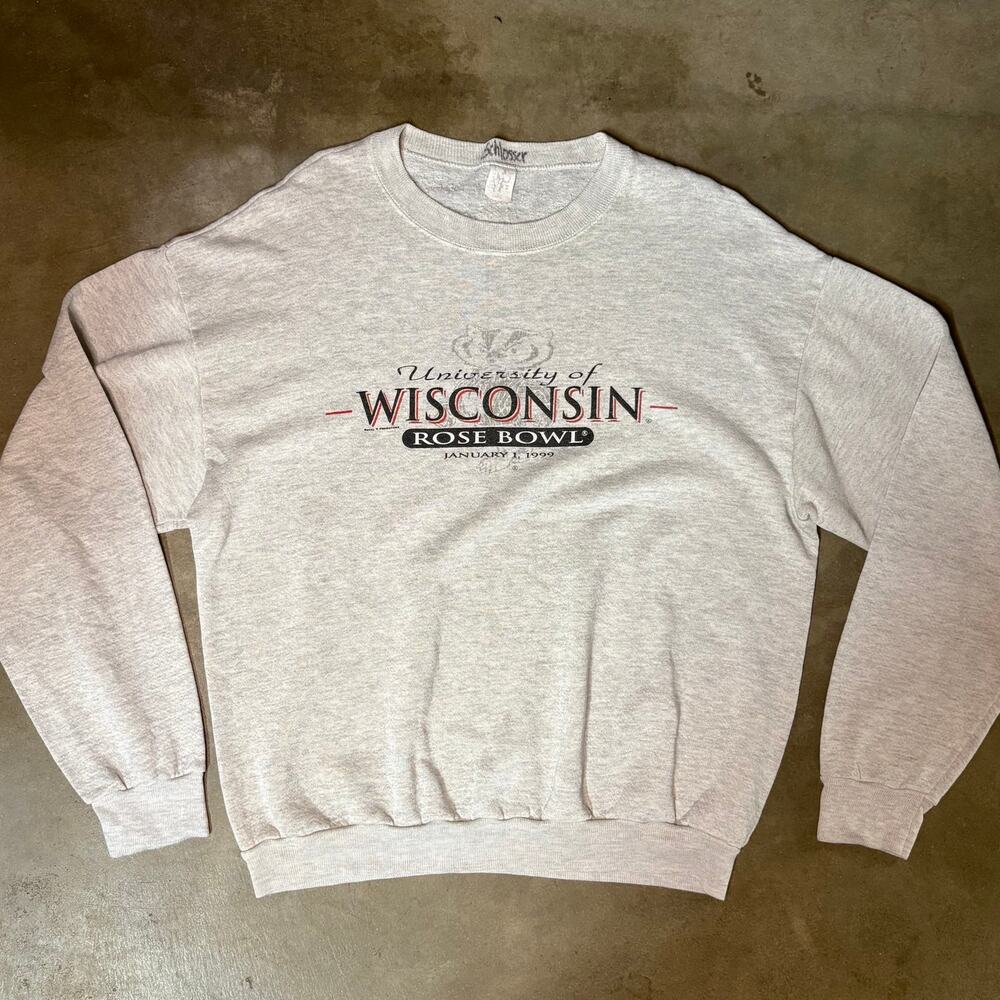 1999 Rose Bowl Winners University of Wisconsin Pullover Mens L Sweater